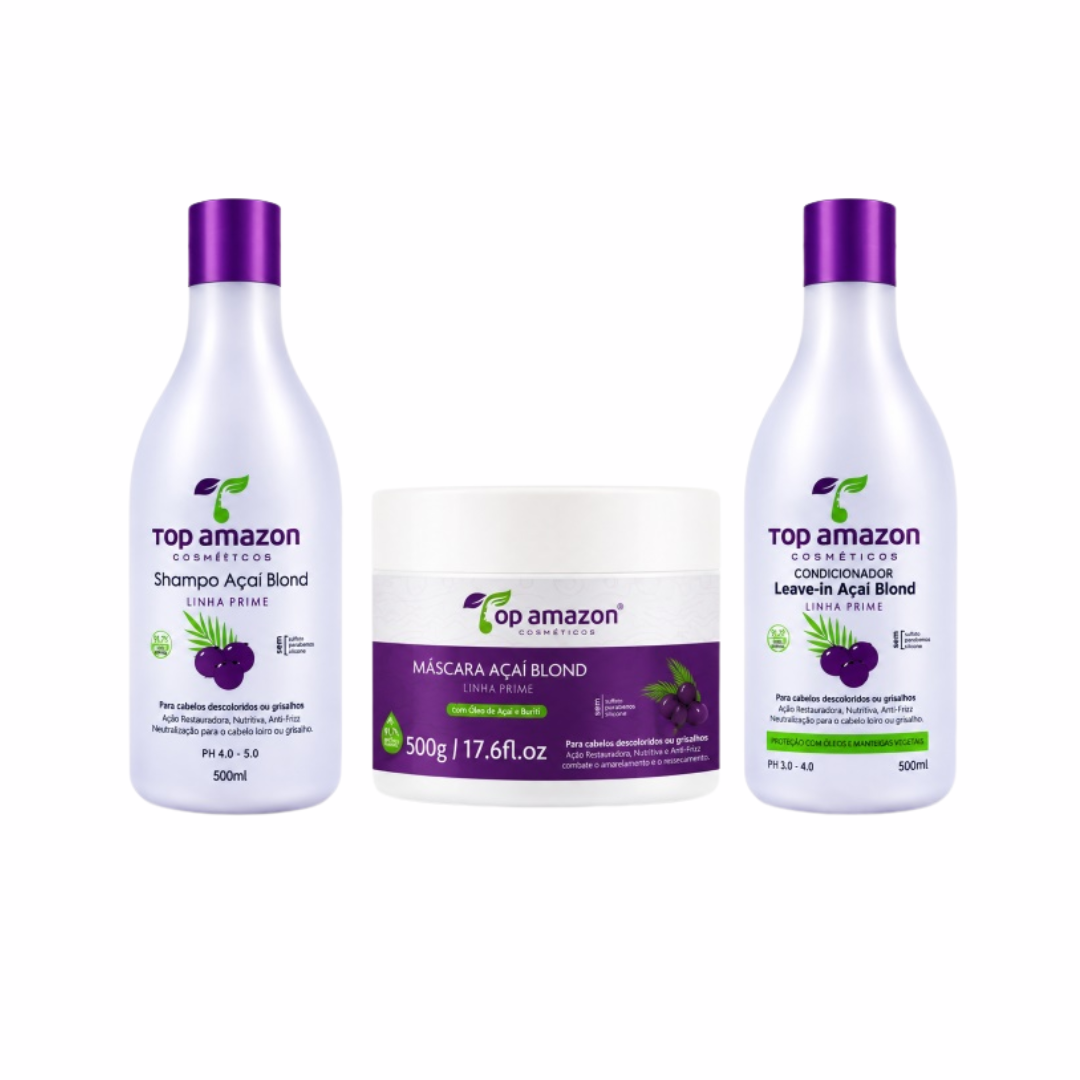 Kit Manutenção Açai Blond C/3 Produtos de 500ml