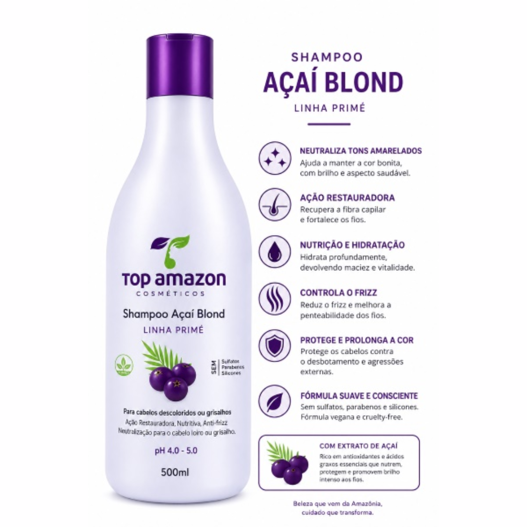 Kit Manutenção Açai Blond C/3 Produtos de 500ml - Imagem 2