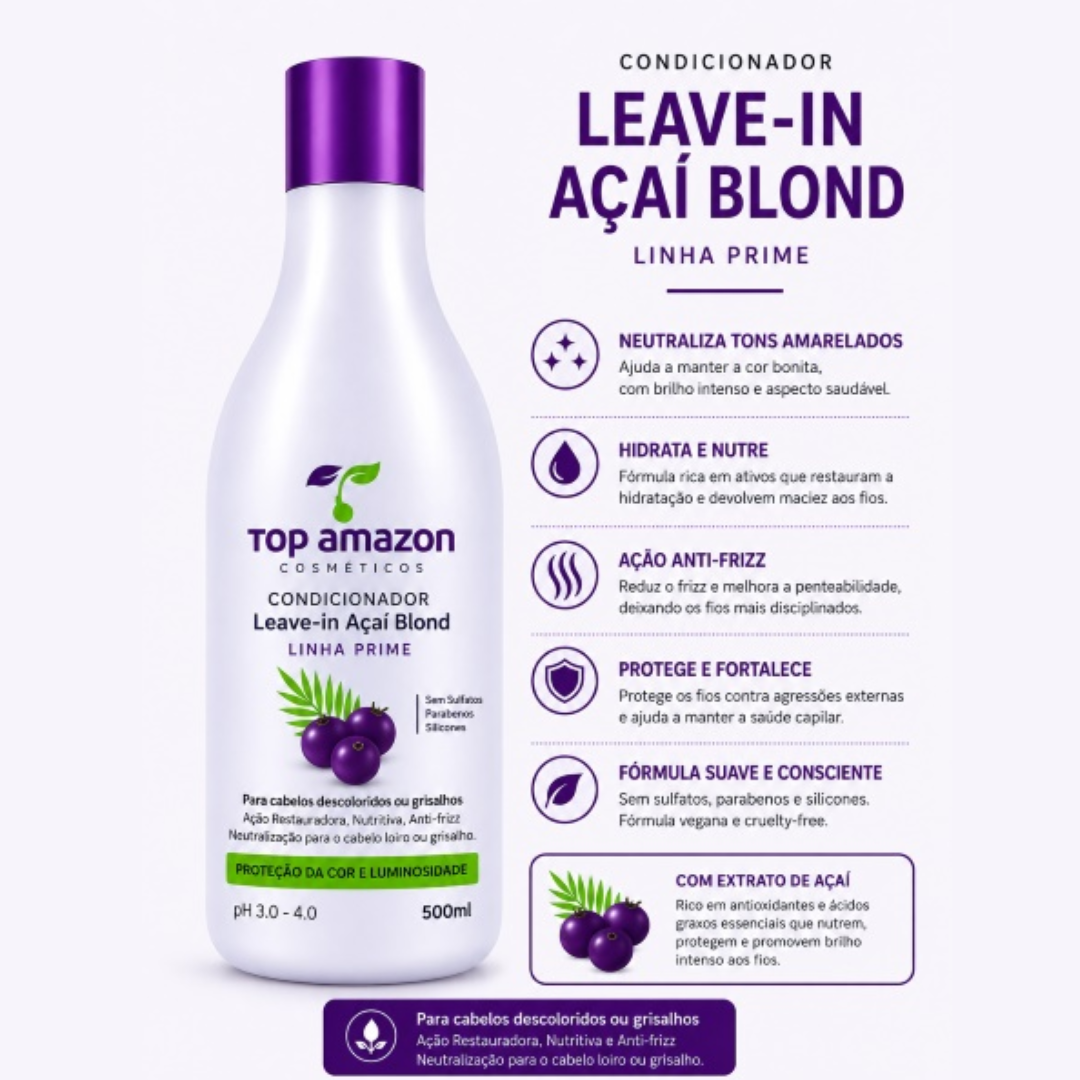 Kit Manutenção Açai Blond C/3 Produtos de 500ml - Imagem 3